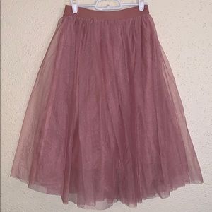HAUTE MONDE BLUSH PINK TULLE SKIRT